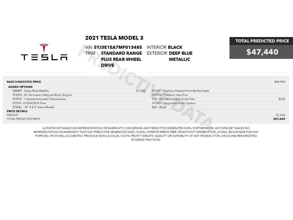 tesla model 3 2021 5YJ3E1EA7MF013485 image tesla model 3 2021 5YJ3E1EA7MF013485 image